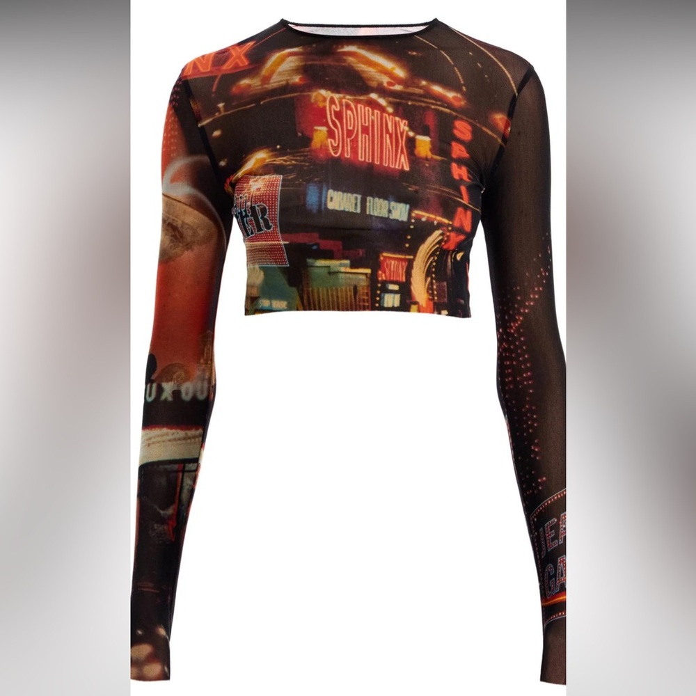 JEAN PAUL GAULTIER
Black & Red 'The Pigalle Crop' Long Sleeve T-Shirt